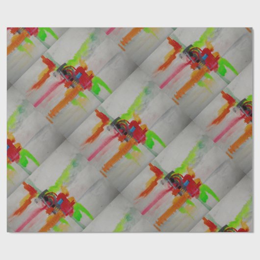 Papier Cadeau Oeuvre Abstraite originale (Plat)