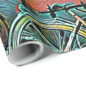 Papier Cadeau OEuvre cyclable rétro (Coin rond)