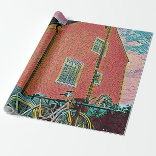Papier Cadeau OEuvre cyclable rétro