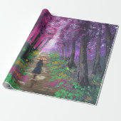 Papier Cadeau Œuvre d'art faite main - Promenade solitaire  (Déroulé)