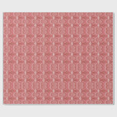 Papier Cadeau Œuvre d'art fractale abstraite rouge (Plat)