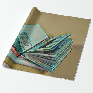 Papier Cadeau Œuvre d'art pour amateur de livres