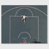 Papier Cadeau Oeuvre de basket-ball (Plat)