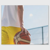 Papier Cadeau Oeuvre de basket-ball (Plat)