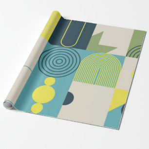 Papier Cadeau OEuvre de composition Bauhaus réalisée avec l'ele