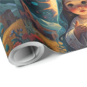 Papier Cadeau OEuvre de Noël Whimsman (Coin rond)