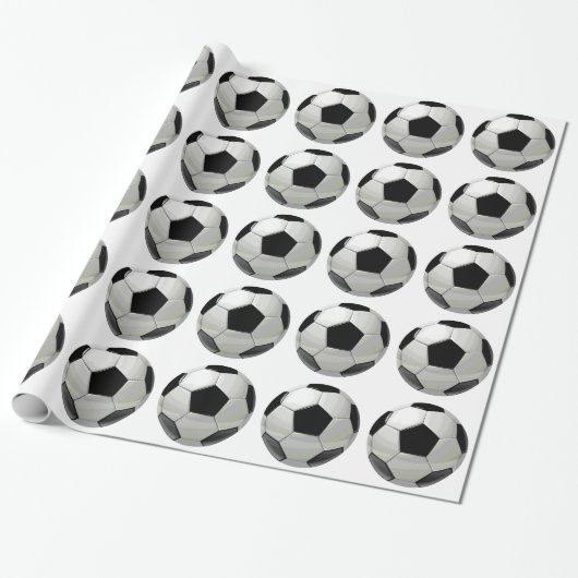 Papier Cadeau Oeuvre de soccer unique (Déroulé)