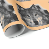 Papier Cadeau Oeuvre Wolf (Coin rond)
