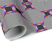 Papier Cadeau Offset Black & White Radiation par Kenneth Yoncich (Coin rond)