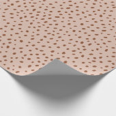 Papier Cadeau "Oh Baby" Brown Script & Baby shower de points bei (Coin)