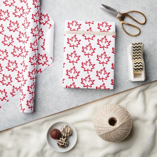 Papier Cadeau Oh Canada ! Jour Big Red Canada Maple Leaf (Artisanat)