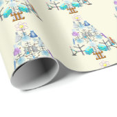 Papier Cadeau Oh, Chemist Tree Christmas (Coin rond)