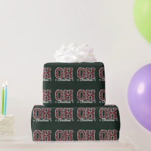 Papier Cadeau Oh Christmas Holiday Buffalo Plaid Family Party