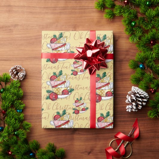 Papier Cadeau Oh Christmas Tea ! (Cadeau de vacances)