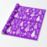 Papier Cadeau Oh Christmas Tree Papier d'emballage pourpre<br><div class="desc">Ce papier d'emballage Oh Christmas Tree Purple est conçu par l'artiste Amanda DeShane.</div>