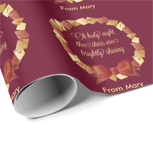 Papier Cadeau Oh conception sainte de textes de nuit (Coin rond)