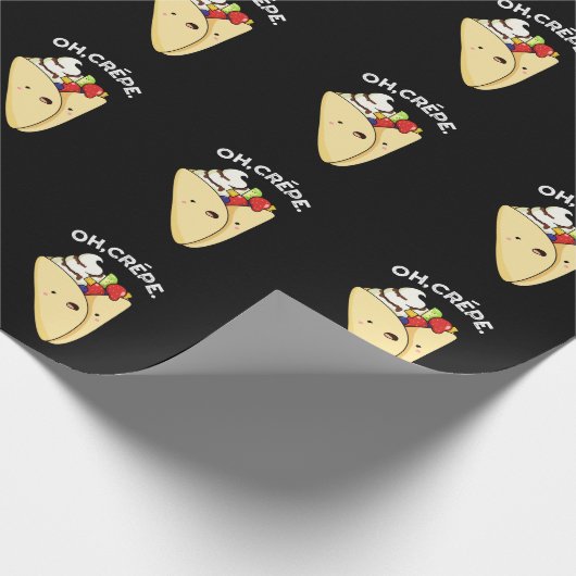 Papier Cadeau Oh Crepe Funny Food Pun Dark BG (Coin)