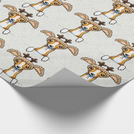 Papier Cadeau Oh Deer Italian Greyhound (Coin)