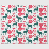Papier Cadeau Oh Deer Reindeer Noël Fun (Plat)