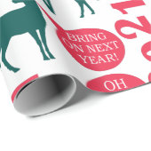 Papier Cadeau Oh Deer Reindeer Noël Fun (Coin rond)