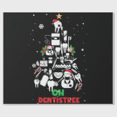 Papier Cadeau Oh Dentistree Dentist Dental Teeth Christmas Tree (Plat)
