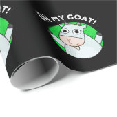 Papier Cadeau Oh Mon Chèvre Drôle Animal Pun Dark BG (Coin rond)
