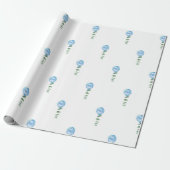 Papier Cadeau Oh mon garçon ballon vert baby shower eucalyptus (Déroulé)