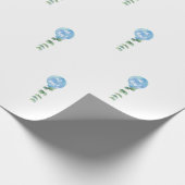 Papier Cadeau Oh mon garçon ballon vert baby shower eucalyptus (Coin)