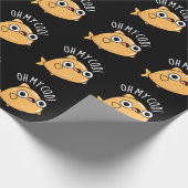 Papier Cadeau Oh My Cod Drôle de Poisson Pun Dark BG (Coin)