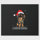 Papier Cadeau oh noël dachshund oh noël papier enveloppement (Plat)