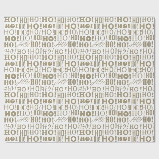 Papier Cadeau Oh ! Oh ! HO! en Silver et Gold Confetti Christmas (Plat)