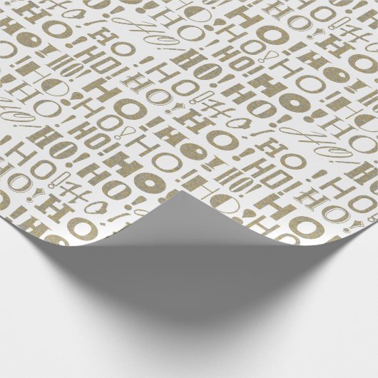 Papier Cadeau Oh ! Oh ! HO! en Silver et Gold Confetti Christmas (Coin)