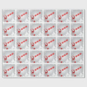 Papier Cadeau Oh ! Oh ! Oh ! Papier d'enveloppement de Noël (Plat)