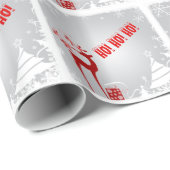 Papier Cadeau Oh ! Oh ! Oh ! Papier d'enveloppement de Noël (Coin rond)