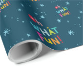 Papier Cadeau OH QUOI FUN moderne mignon citation typographie co (Coin rond)