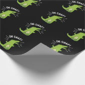 Papier Cadeau Oh Snap Funny Snapping Crocodile Pun Dark BG (Coin)