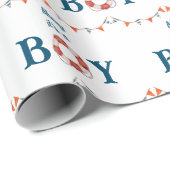 Papier Cadeau Ohé C'est un Garçon Marin (Coin rond)