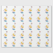 Papier Cadeau Oie blanche en snorkeling (Plat)