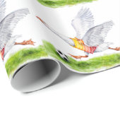 Papier Cadeau Oie de football (Coin rond)