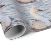 Papier Cadeau Oie des neiges (Coin rond)