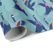 Papier Cadeau Oie du Canada (Coin rond)