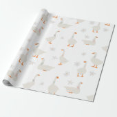 Papier Cadeau Oie et marguerites à main mignonne (Déroulé)