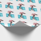 Papier Cadeau Oie heureuse du Canada dans une toque (Coin)