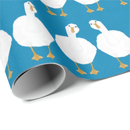 Papier Cadeau Oie Qui Enveloppe Les Rouleaux De Papier (Coin rond)