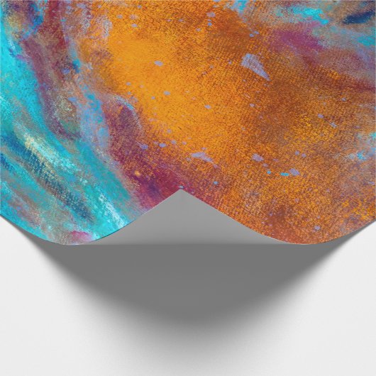 Papier Cadeau Oil painting on canvas. Abstract background. F (Coin)