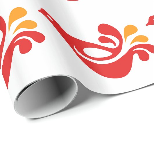 Papier Cadeau Oiseau convivial (Coin rond)