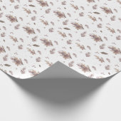 Papier Cadeau Oiseau d'automne neutre Motif sans couture (Coin)