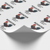 Papier Cadeau Oiseau de coq Je Me Réveille Un Rooster Drôle (Coin)