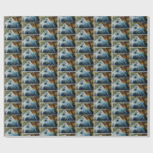 Papier Cadeau Oiseau de héron bleu (Plat)