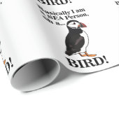 Papier Cadeau Oiseau de mer Puffin Anniversaire amusant (Coin rond)